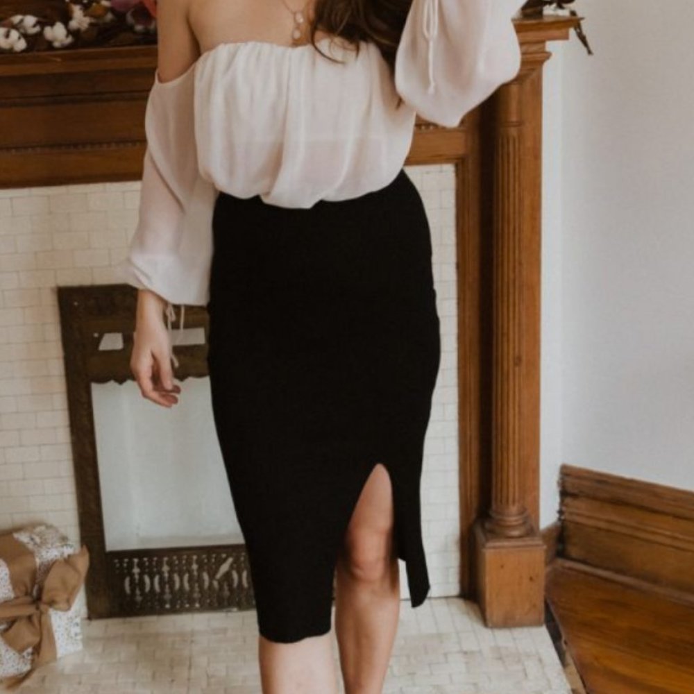 NWT High waist knit pencil skirt.